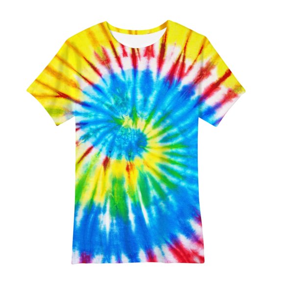 WREESH Boys' Short Sleeve T-Shirts 3D Digital Printing, Seven Color Pigment, Loose Fit Summer Tops (4-16 Years) Multicolor