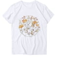 thumbnail image 1 of WREESH Casual Graphic Print T-Shirts Women's Short Sleeve Round Neck Summer Tops White, 1 of 4