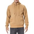 thumbnail image 1 of WREESH Casual Gym Athletic Hoodie for Men Fashion Solid Drawstring Hooded Sweatshirt with 1/2 Zipper and Pockets Khaki, 1 of 9