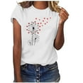thumbnail image 1 of WREESH Casual Summer T-Shirt for Women Round-Neck Design in Loose Short Sleeve White, 1 of 5