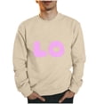 thumbnail image 1 of WREESH Couple Sweatshirts Matching Love - Lo Ve - Valentines Sweatshirts Crewneck Pullover Tops Anniversary Wedding Gifts for Him and Her Beige, 1 of 5