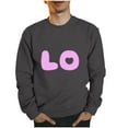 thumbnail image 1 of WREESH Couple Sweatshirts Matching Love - Lo Ve - Valentines Sweatshirts Crewneck Pullover Tops Anniversary Wedding Gifts for Him and Her Dark Gray, 1 of 5