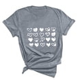 thumbnail image 1 of WREESH Cute Summer Letter Print T-Shirts Women's Short Sleeve Fashion Tops with Round Neck Gray, 1 of 5