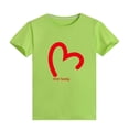 thumbnail image 1 of WREESH Family Matching T-Shirts for Kids Comfortable Crew Neck T-Shirts with Heart Prints for a Family of Three or Four Kindergarten Class Uniform Green, 1 of 5