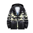 thumbnail image 1 of WREESH Fashion Jacket Man Camouflage Gradation Pockets Zipper Hooded Coat Yellow, 1 of 4