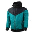 thumbnail image 1 of WREESH Fashion Jacket Man Leisure Time Splicing Together Hooded Windproof Superior Quality Geisure Time Run Jacket Green, 1 of 3