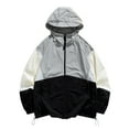 thumbnail image 1 of WREESH Fashion Jacket Men New Style Outdoors Couple Coat Trend Color Contrast Hooded Jacket Loose Sun-Proof Clothing Black, 1 of 3
