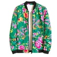 thumbnail image 1 of WREESH Fashion Jacket Men'S New Printed Top Floral Stand Up Collar Jacket Men'S Casual Jacket Jacket Green, 1 of 5