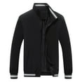 thumbnail image 1 of WREESH Fashion Jacket Men'S Solid Color Lapel Thin Casual Large Size Jacket Long Sleeve Coat Black, 1 of 9