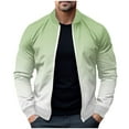 thumbnail image 1 of WREESH Fashion Jacket Pullover Sweater Stand Collar Elastic Solid Color Half Sweater for Men Stand-Up Collar Sweater Green, 1 of 5