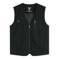 thumbnail image 1 of WREESH Fashion Vest Men'S Thin Sports Multi-Bag Casual Loose Mountaineering Tooling Outdoor Jackets Black, 1 of 3