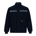 thumbnail image 1 of WREESH Fashion Winter Jacket Men Pocket Solid Color Button Coverall Add Velvet Loose Coat Blue, 1 of 6