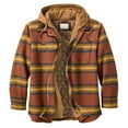 thumbnail image 1 of WREESH Fashion Winter Jacket Men'S Casual Able Checkered Printed Design Button Pockets Fleece Long Sleeved Fake Two-Piece Hooded Jacket Yellow, 1 of 2