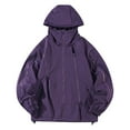thumbnail image 1 of WREESH Fashion Winter Jacket Men'S Casual Loose Fitting Long Sleeved Zippered Hooded Jacket Purple, 1 of 7