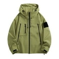 thumbnail image 1 of WREESH Fashion Winter Jacket Men'S Casual Outdoor Work Bag Long Sleeve Hooded Casual Coat/Jacket Jacket Green, 1 of 9