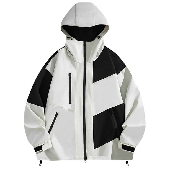 WREESH Fashion Winter Jacket Men'S Spring and Charge Coat Thin Outdoor Mountaineering and Riding Windproof Work Coat Beige