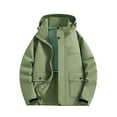 thumbnail image 1 of WREESH Fashion Winter Jacket Men'S Stitching Drawstring Hooded Slim Jacket Coat Outwear Green, 1 of 5