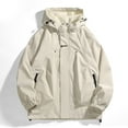 thumbnail image 1 of WREESH Fashion Winter Jacket Men'S Stitching Drawstring Hooded Slim Jacket Coat Outwear Khaki, 1 of 4
