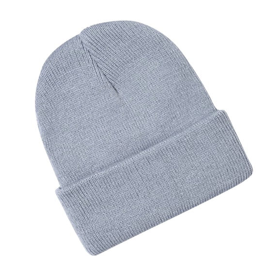 WREESH Fashionable and Cute Baby Toddler Beanie Knitted Solid Color Hat for Boys and Girls Gray