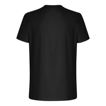 WREESH Fitness Wear Pullover Men's Short Sleeved T-Shirt with Patriotic Theme Round Neck Black