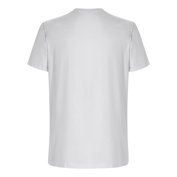 WREESH Fitness Wear Pullover Men's Short Sleeved T-Shirt with Patriotic Theme Round Neck White