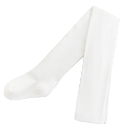 WREESH Girls Pantyhose Children's Pantyhose Pantyhose Combed Cotton Melade Color System Socks Tights Seamless Cotton Leggings Toddler Girls Stockings School 2-10 Years White
