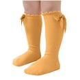 thumbnail image 1 of WREESH Girls Toddler Casual Mid Tube Socks, Korean Version Sports Long Socks for Boys and Girls, Knee-High Yellow, 1 of 4