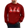 thumbnail image 1 of WREESH Graphic Crewneck Sweatshirt Men Valentine's Day Heart Printed Crewneck Sweatshirts Casual Pullover Tops Red, 1 of 6