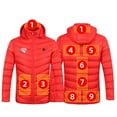 thumbnail image 1 of WREESH Men's 9-Zone Heated Jacket with 4 Heat Levels & Usb Charging - Long Sleeve Winter Coat for Camping, Motorcycle Riding, Outdoor Work, 1 of 3