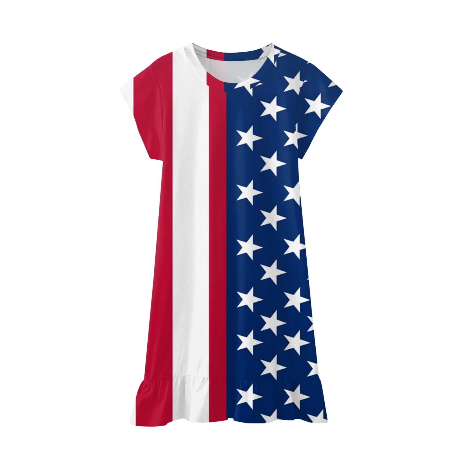 WREESH Kid Girls Dress Kids Baby Independence Day Fashion Cute Short