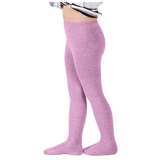 WREESH Kids Cotton Leggings Baby Spring Autumn Tights Pantyhose Children Thick Bottoming Socks Baby Clothes Purple