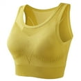 thumbnail image 1 of WREESH Longline Sports Bras for Women High Impact Workout Yoga Bras Wireless Padded Bras Quick Drying Crop Tank Tops Back Smoothing Bras Yellow, 1 of 3