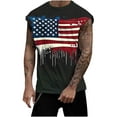 thumbnail image 1 of WREESH Men American Flag Sleeveless Tank Top Patriotic Muscle Shirt 4th of July Gym Workout Casual Tee, 1 of 5