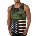 thumbnail image 1 of WREESH Men Camouflage Sleeveless Tank Top American Flag Patriotic Muscle Shirt Gym Workout Casual Tee, 1 of 4