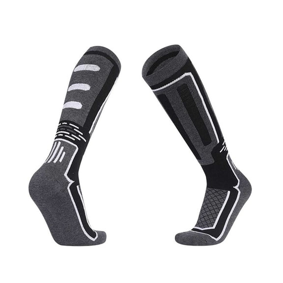WREESH Men Knee High Socks Ski Socks Socks And Winter Thickened Warm Sweat Absorption Warm Ski Outdoor Sports Thickened Hiking Factory Dark Gray