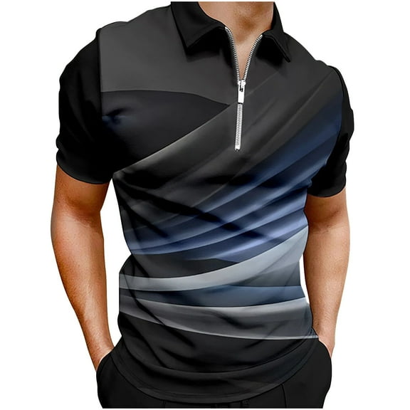 WREESH Men's Artful V-Neck Top Casual Short Sleeve T-Shirt with Eye-Catching Graphic Prints Classic V-Neck Multicolor