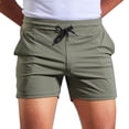 thumbnail image 1 of WREESH Men's Athletic Shorts 5 Inch Shorts Solid Gym Shorts Fashion Shorty Shorts Elastic Waist Drawstring Sports Shorts Slim Shorts with Pockets Olive Green, 1 of 7