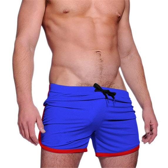WREESH Men's Athletic Shorts Shorty Beach Shorts Casual Mesh Fitness Quick Drying Shorts Lightweight Breathable Gym Shorts Sports Shorts Blue
