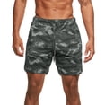 thumbnail image 1 of WREESH Men's Beach Shorts Camouflage Shorts Casual Printing Casual Drawstring Pockets Elastic Sports Shorts Gray, 1 of 8