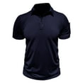thumbnail image 1 of WREESH Men's Office Henley Shirt - Short Sleeve Turn-Down Collar Top with Fashion Cotton, Business Casual for Commuting, 1 of 6