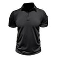 thumbnail image 1 of WREESH Men's Office Henley Shirt - Short Sleeve Turn-Down Collar Top with Fashion Cotton, Business Casual for Commuting, 1 of 6