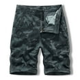 thumbnail image 1 of WREESH Men's Camouflage Cargo Shorts Workwear Shorts Outdoor Travel Hiking Shorts Multi Pocket Zipper Straight Leg Shorts Casual Summer Shorts Dark Blue, 1 of 3