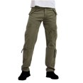 thumbnail image 1 of WREESH Men's Cargo Pants Casual Wide Leg Pants Pocket Lace-Up Casual Sweatpants Full Length Pants Green, 1 of 6
