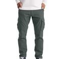 thumbnail image 1 of WREESH Men's Cargo Pants Fashion Casual Solid Loose Sport Pockets Long Pants Trousers Black, 1 of 4