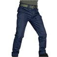 thumbnail image 1 of WREESH Men's Cargo Pants Multiple Pockets Trousers Work Wear Pocket Navy, 1 of 10