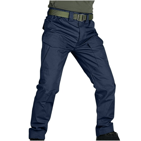 WREESH Men's Cargo Pants Multiple Pockets Trousers Work Wear Pocket Navy