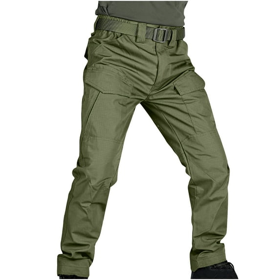 WREESH Men's Cargo Pants Multiple Pockets Trousers Work Wear Pocket Olive Green