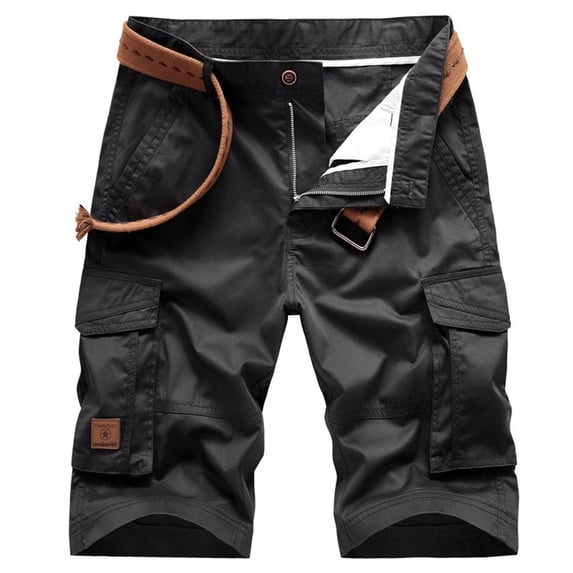 WREESH Men's Cargo Shorts Cargo Shorts Multi-Pockets Relaxed Summer Short Pants Outdoor Workout Shorts Black