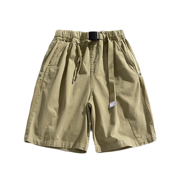 WREESH Men's Cargo Shorts Casual Fashion Sports Stretch Breathable Side Pocket Sweatshorts Outdoor Workout Shorts Khaki