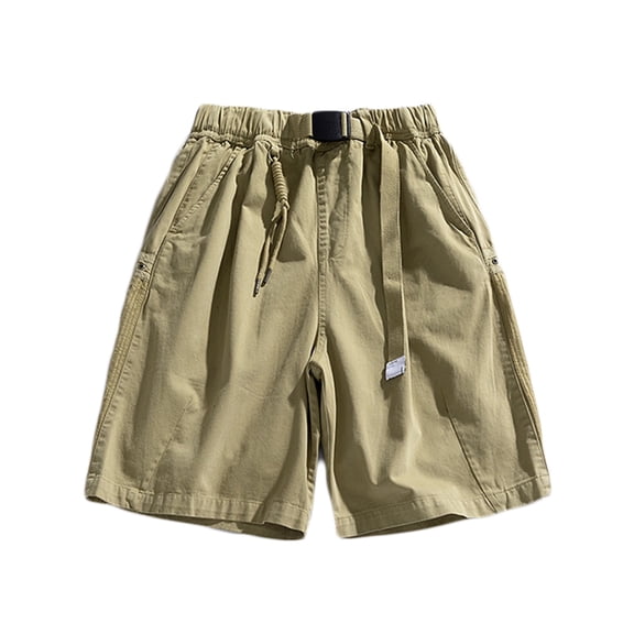 WREESH Men's Cargo Shorts Casual Fashion Sports Stretch Breathable Side Pocket Sweatshorts Outdoor Workout Shorts Khaki